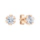 Dahlia Diamond Solitaire Stud Earrings