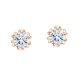 Dahlia Diamond Solitaire Stud Earrings