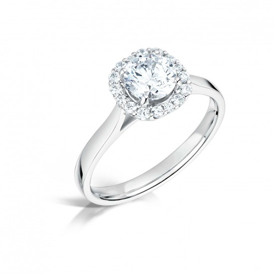 Round Halo Engagement Ring