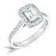 Radiant Celeste Halo Engagement Ring