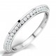 Off Set Round Diamond Wedding Rings