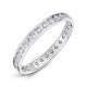 Channel Set Round Diamond Wedding Rings