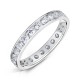 Channel Set Round Diamond Wedding Rings