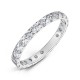 V Claw Set Round Diamond Wedding Rings