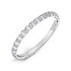 Semi Rubover Set Diamond Wedding Rings