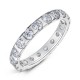 Semi Rubover Set Diamond Wedding Rings