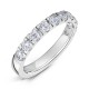 Box Claw Set Round Diamond Wedding Rings