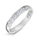 Channel Set Round Diamond Wedding Rings