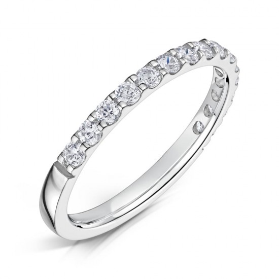 Claw Set Round Diamond Wedding Rings