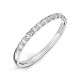 Semi Rubover Set Diamond Wedding Rings
