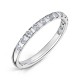 Semi Rubover Set Diamond Wedding Rings