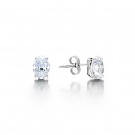 Oval Brilliant Shape Diamond Solitaire Stud Earrings