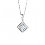 Celeste Princess Cut Diamond Pendant