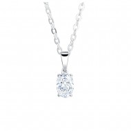 Oval Brilliant Shaped Diamond Solitaire Pendant