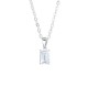 Zara Emerald Cut Diamond Solitaire Pendant
