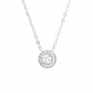 Celeste Round Brilliant Diamond Cluster Pendant