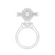 Emerald Celeste Halo Engagement Ring
