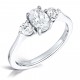 Oval & Round Brilliant Diamond Ring