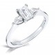 Emerald & Pear Diamond Engagement Ring