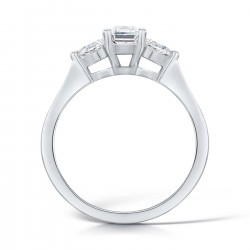 Emerald & Pear Diamond Engagement Ring