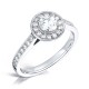 Celeste Diamond Halo Engagement Ring