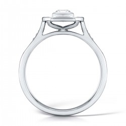 Emerald Celeste Halo Engagement Ring