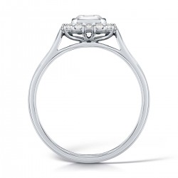 Emerald Halo Engagement Ring