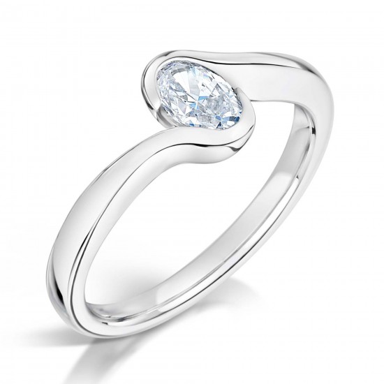 Isha Oval Brilliant Engagement Ring