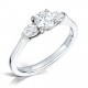 Round & Pear Brilliant Diamond Ring