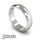 D Shape Wedding Rings