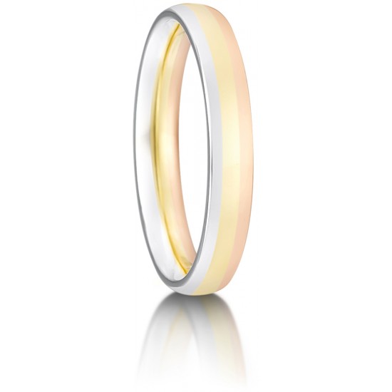 Tri-Colour Wedding Rings