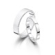 Side Set Round Diamond Wedding Rings